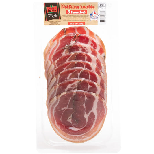 Poitrine de porc roulée recette des Pyrénées - 8x40g (320g)