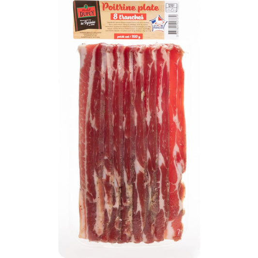 Poitrine de porc plate recette des Pyrénées - 8x40g (320g)