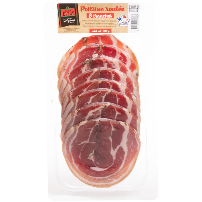 Poitrine de porc roulée recette des Pyrénées - 8x40g (320g)
